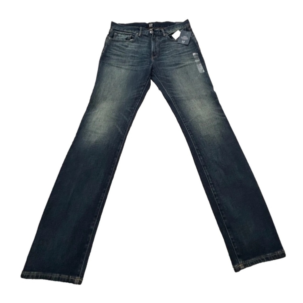 Men Dead Stock New Gap 1969 Skinny Indigo Wash Blue Denim  32x32  Premium Jean